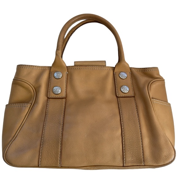Michael Kors Vintage Leather Handbag Satchel Camel Brown - Picture 1 of 13